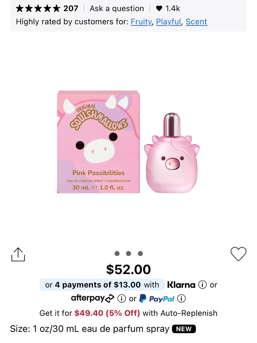 Squishmallows fragrance in Pink Possibilities